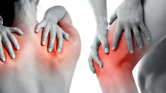 Schmerzen in Muskeln und Gelenken als Symptom für das Vorhandensein von Parasiten